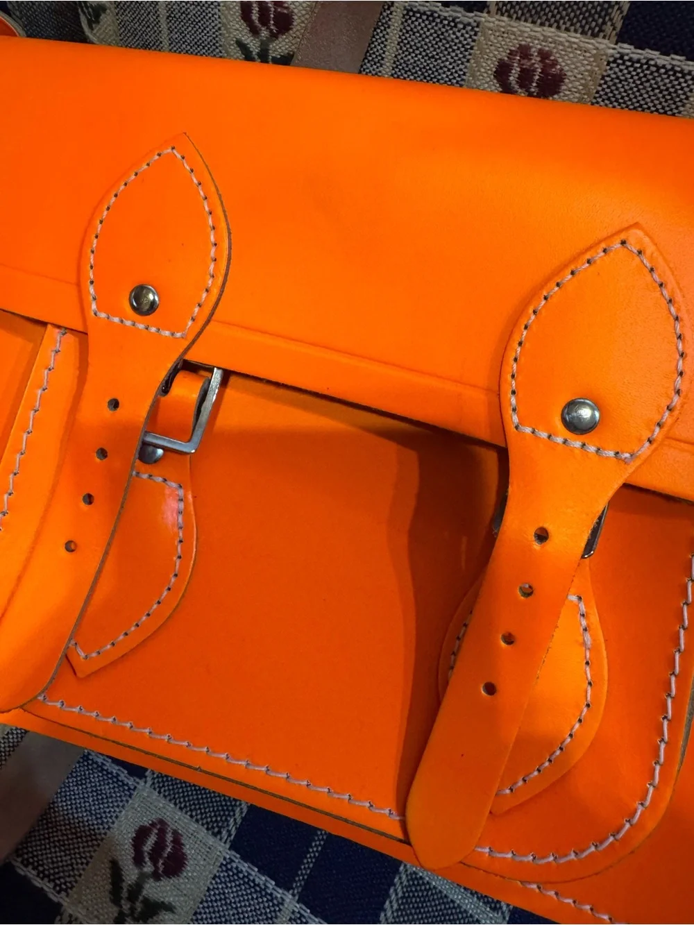 The Cambridge Satchel Company Neon Orange Leather Satchel - Add a pop of color!